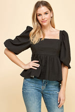 Into Bliss Square Neck Top
