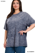 Asher Washed Top • Multiple Colors • Plus