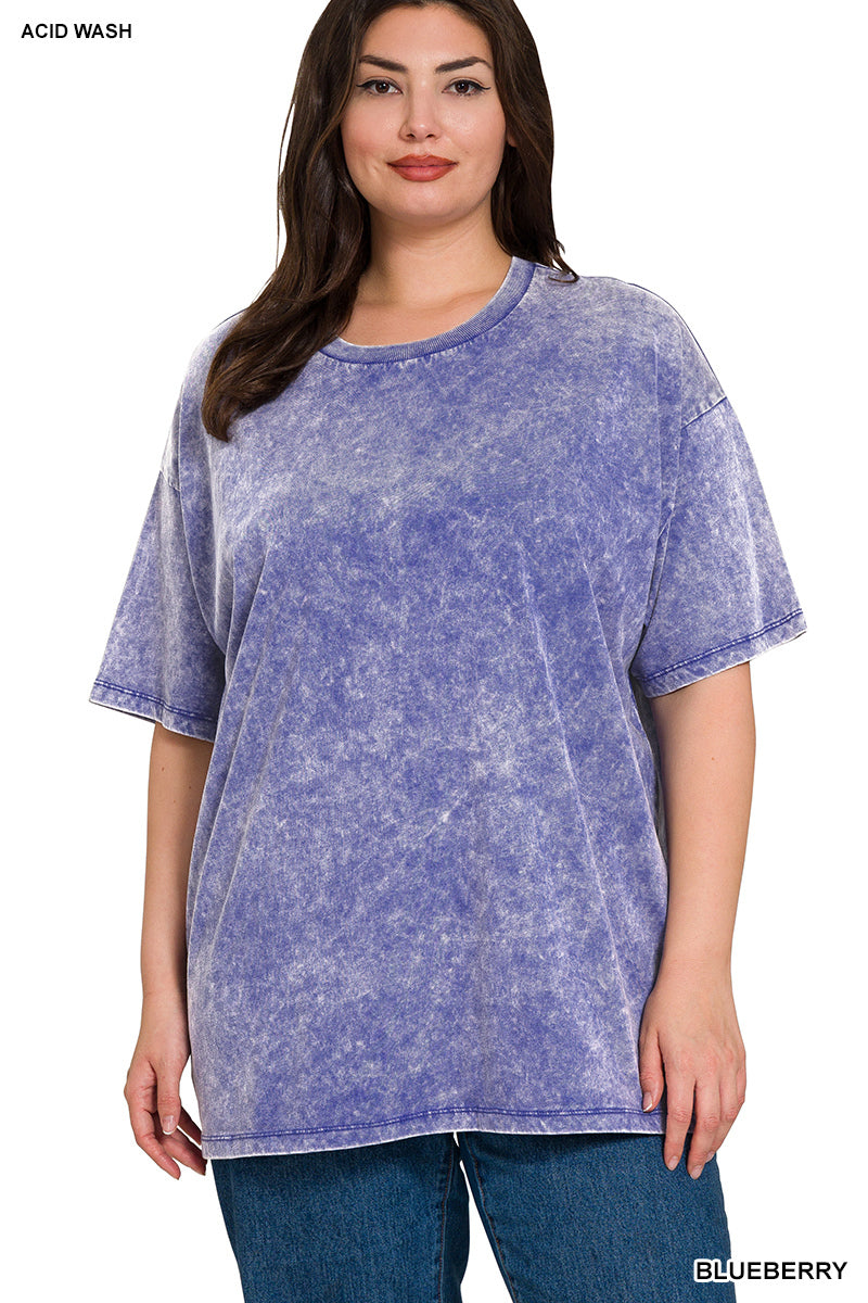 Asher Washed Top • Multiple Colors • Plus