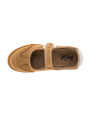 Calm Down Mary Jane Sneaker • Camel Faux Suede