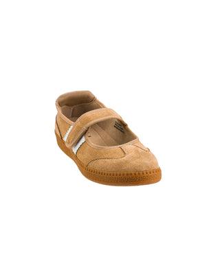Calm Down Mary Jane Sneaker • Camel Faux Suede