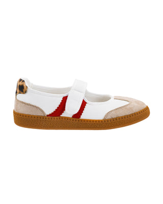 Calm Down Mary Jane Sneaker By Corkys • Red Leopard