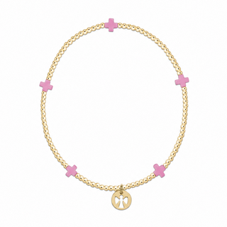 Egives to Camp Kesem Signature Cross Bracelet • Pink