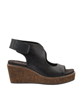 Let's Talk About It Wedge Sandal • Black