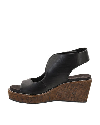 Let's Talk About It Wedge Sandal • Black