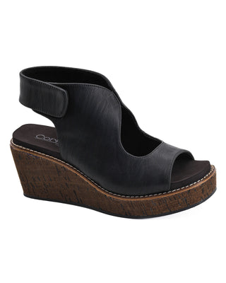 Let's Talk About It Wedge Sandal • Black