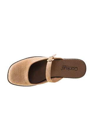 Me Time Wedges • Camel Faux Suede