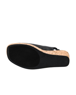 Pity Party Wedge Sandal • Black