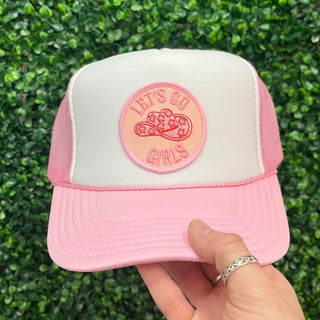 Let's Go Girls • Light Pink + White Puff Hat
