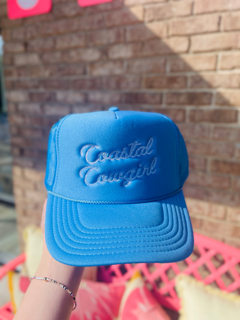 Coastal Cowgirl Puff Hat • Cool Blue