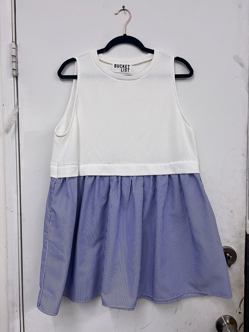 Colorblock Sleeveless Dress • Navy