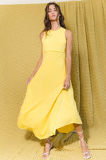 Asymmetric Maxi Dress • Yellow