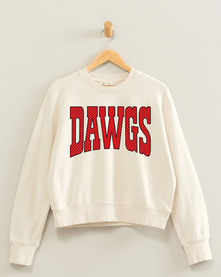 DAWGS Polka Dot Crewneck Sweatshirt • Cream