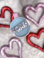 Personalized Glitter Stanley Toppers • Hearts