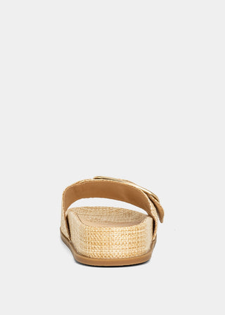 Delphine Slide Sandal • Raffia