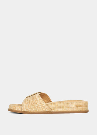 Delphine Slide Sandal • Raffia