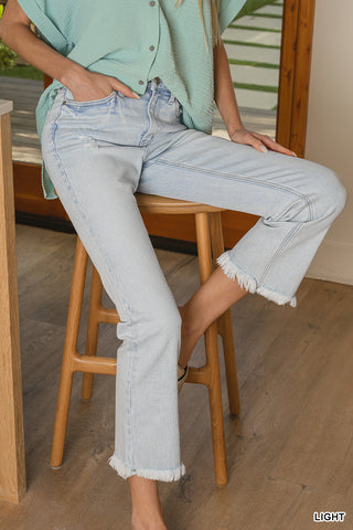 Vivian High Rise Straight Leg Jeans • Light Wash