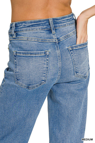 Margo Cropped Wide Leg Jeans • Medium Wash