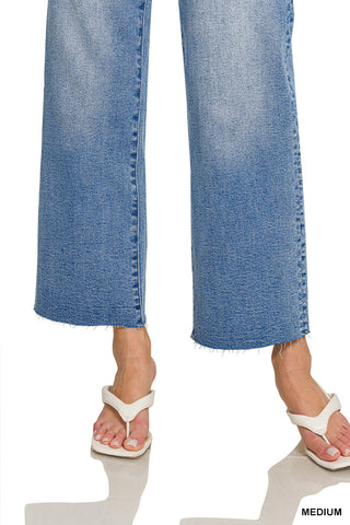 Margo Cropped Wide Leg Jeans • Medium Wash