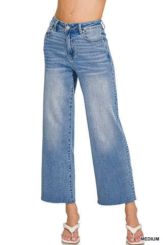Margo Cropped Wide Leg Jeans • Medium Wash