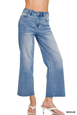 Margo Cropped Wide Leg Jeans • Medium Wash