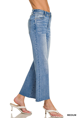 Margo Cropped Wide Leg Jeans • Medium Wash