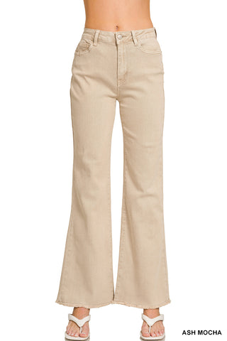 Gia Acid Wash Straight Leg Jeans • Ash Mocha