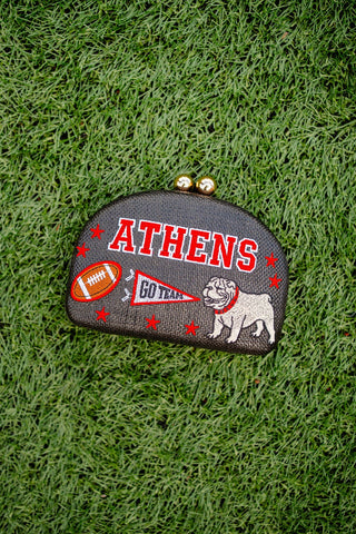 Gameday Embroidered Clutch • Athens