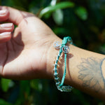 Loggerhead Sea Turtle Beaded Bracelet • Seafoam Green