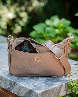Paxton Crossbody with Pockets • Bronze