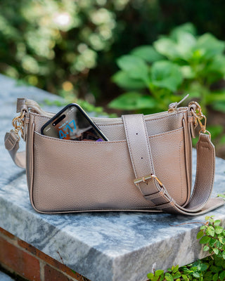 Paxton Crossbody with Pockets • Bronze