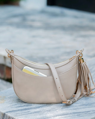 Mallory Crossbody + Tassel • Stone