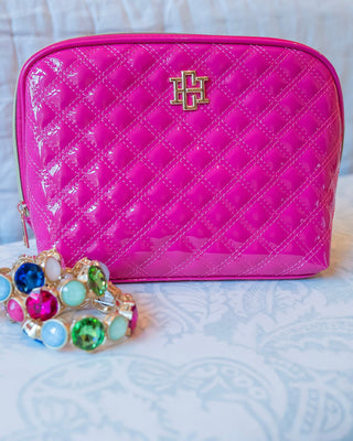 Capri Large Pouch • Hot Pink Patent