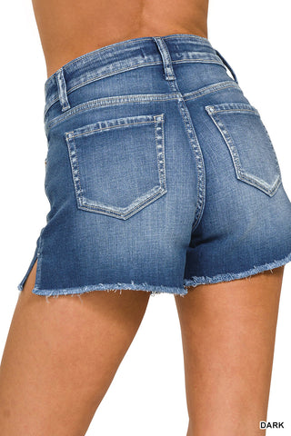 Bellamy Distressed Denim Shorts • Dark Wash
