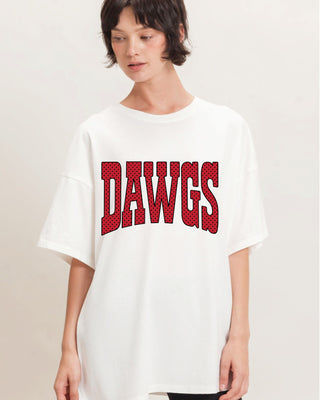DAWGS Polka Dot Tee • White