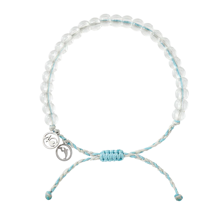 Dolphin Beaded Bracelet • Ligh Blue + Grey