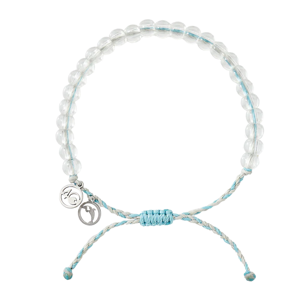 Dolphin Beaded Bracelet • Ligh Blue + Grey