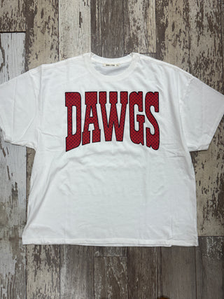 DAWGS Polka Dot Tee • White