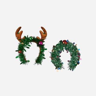 Reindeer / Wreath Headband - 2 Assorted Styles