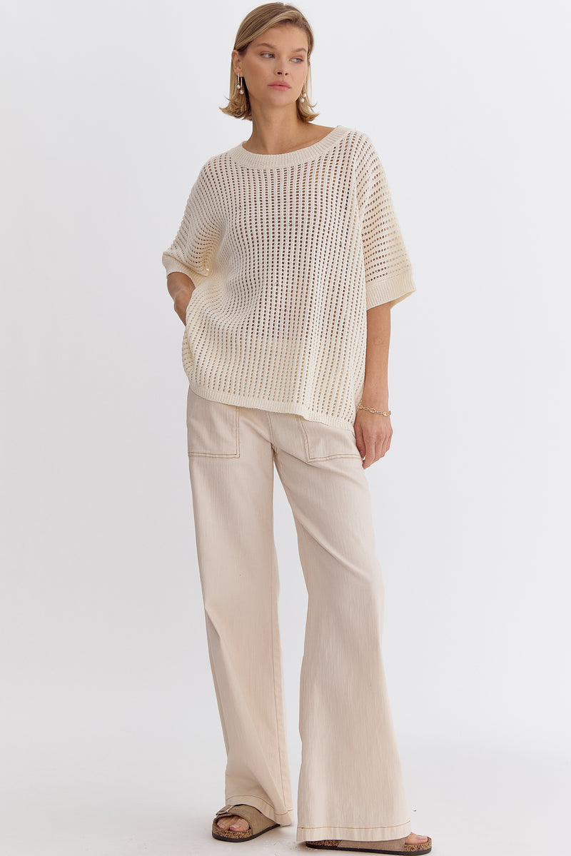 Karen Knit Top • Cream