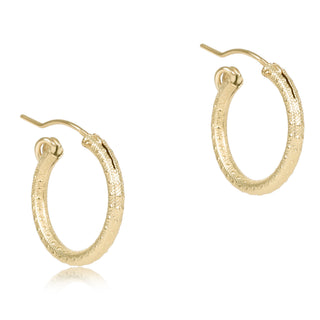Round Gold 0.5" Hoop • Textured