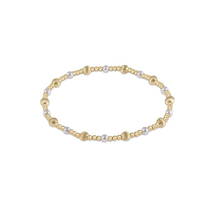 Dignity Sincerity Pattern 4mm Bead Bracelet • Pearl