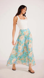 Evelyn Maxi Skirt • Mint Floral