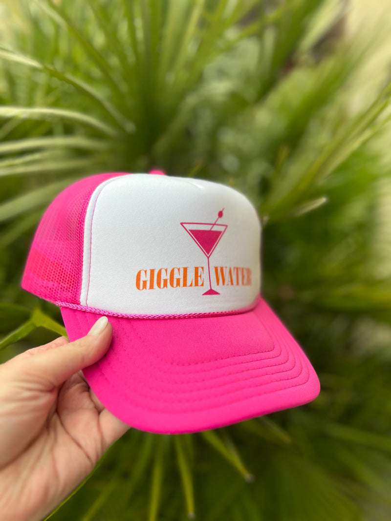 Giggle Water Foam Trucker Hat • Hot Pink