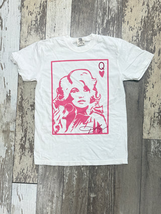 Queen of Hearts Dolly Tee • White