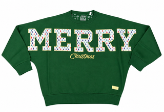 Spruce Flannigan Dolman Oversized Crew Neck Fleece • Green