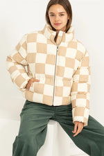 Checkered Corduroy Jacket • Sand + Cream