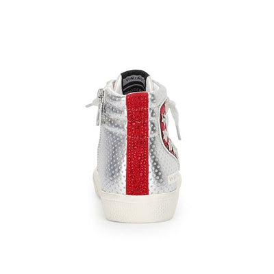 Bailey High Top 12 Sneakers • Red/Silver/Multi