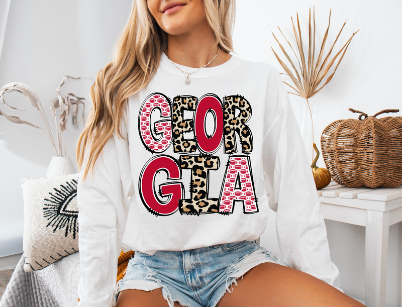 Georgia Football Patchwork Sweatshirt • White