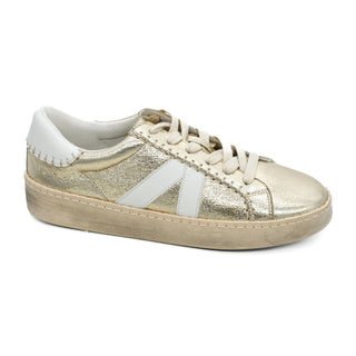 Corky's Gold Crinkle Metallic Friend Zone Sneakers
